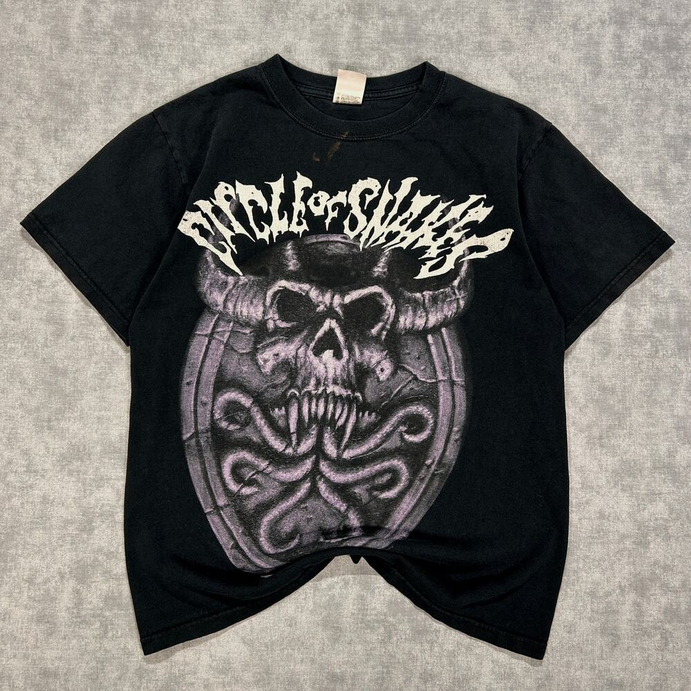 Vintage 2005 Danzig Circle of Snakes Chaser T-Shirt Mens Medium Black Band Tee